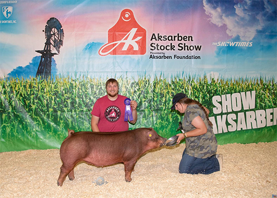 Welch-Champ-Duroc-Mkt-Hog-AKSARBEN-NEXT-CHAPTER Crossroads Winners