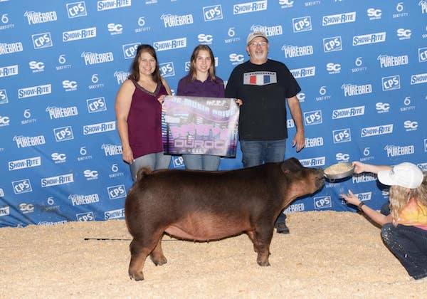 Reserve Champion Duroc Gilt – 2023 Team Purebred Music City Drive