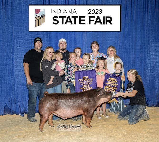 4th Overall Duroc Barrow – 2023 Indiana State Fair Jr Show