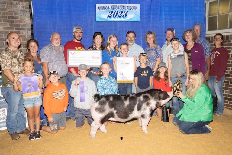 Reserve Overall Purebred Gilt & Champion Spot – 2023 Iowa State Fair 4-H Show