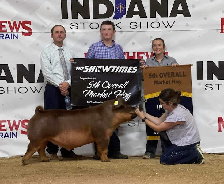 5th Overall Market Hog & Champion Duroc – 2023 Indiana Stock Show