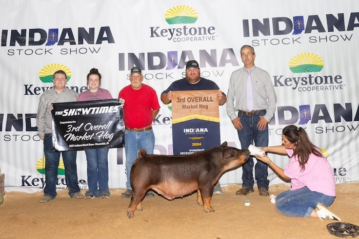 3rd Overall Market Hog & Reserve Champion Duroc – 2024 Indiana Stock Show Show