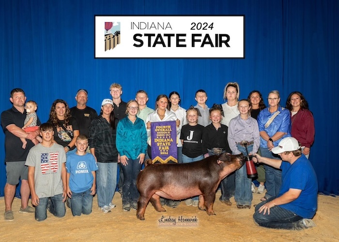 4th Overall Division 3 Duroc Gilt – 2024 Indiana State Fair Jr Show