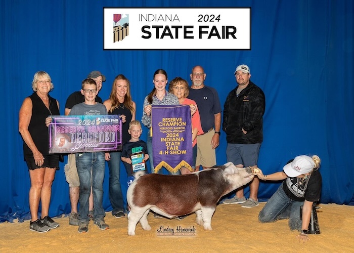 Reserve Champion Hereford Barrow – 2024 Indiana State Fair Jr Show