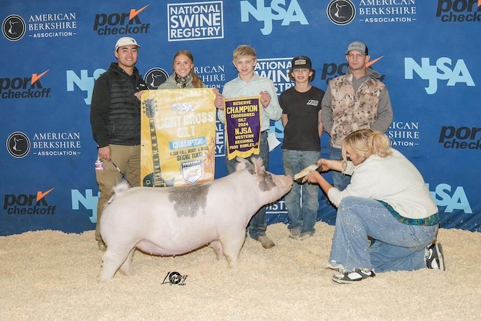 Reserve Champion Crossbred Gilt & Champion Light Cross – 2024 NJSA Western Regional