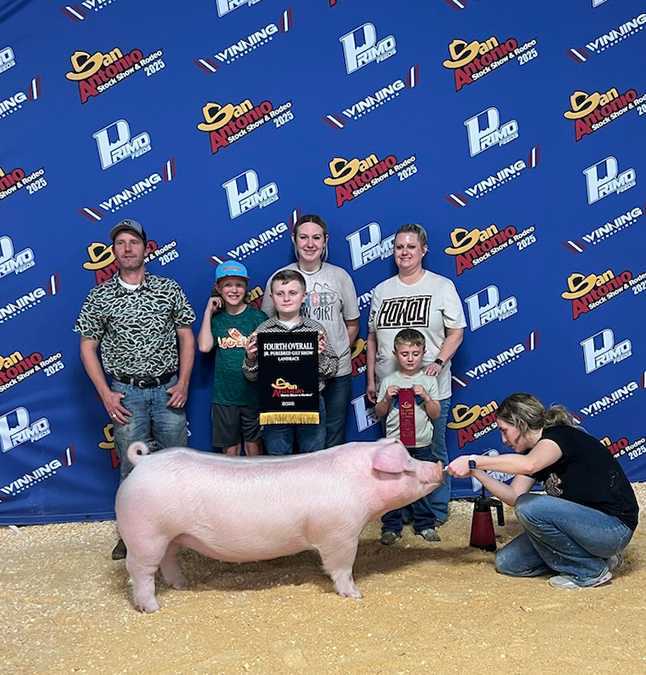 4th Overall Landrace Gilt – 2025 San Antonio Stock Show