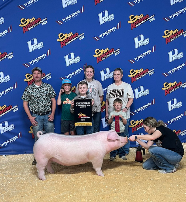 4th Overall Landrace Gilt – 2025 San Antonio Stock Show