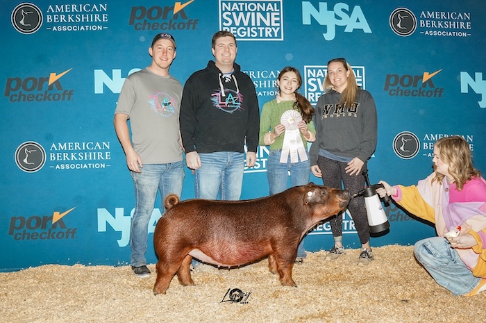 4th Overall Division 1 Duroc Gilt – 2025 NJSA Winter National
