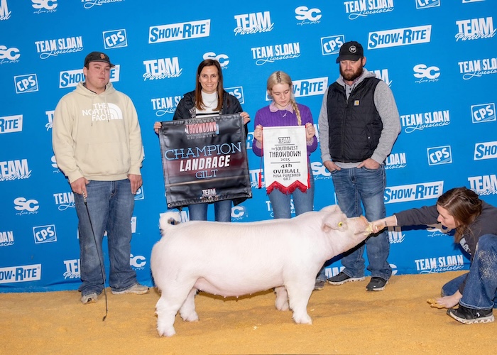 4th Overall NJSA Gilt & Champion Landrace – 2025 TP Southwest Showdown Regional
