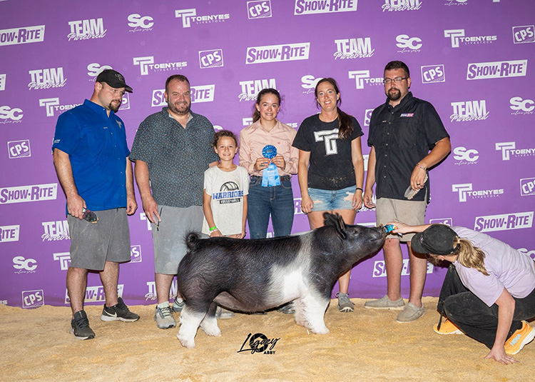 4th Overall Division 2 Dark Crossbred Gilt – 2025 Team Purebred Jr National
