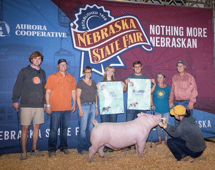 3rd Overall 4-H Market Hog & Champion Yorkshire – 2025 Nebraska State Fair