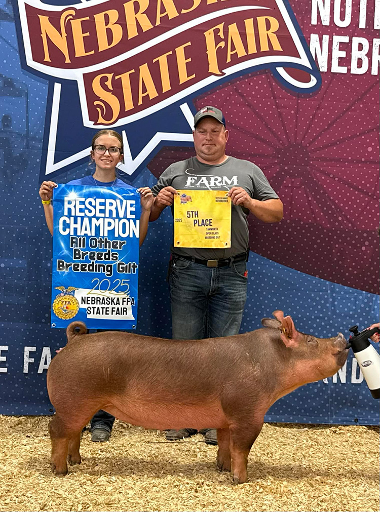 Reserve Champion FFA Tamworth Gilt – 2025 Nebraska State Fair